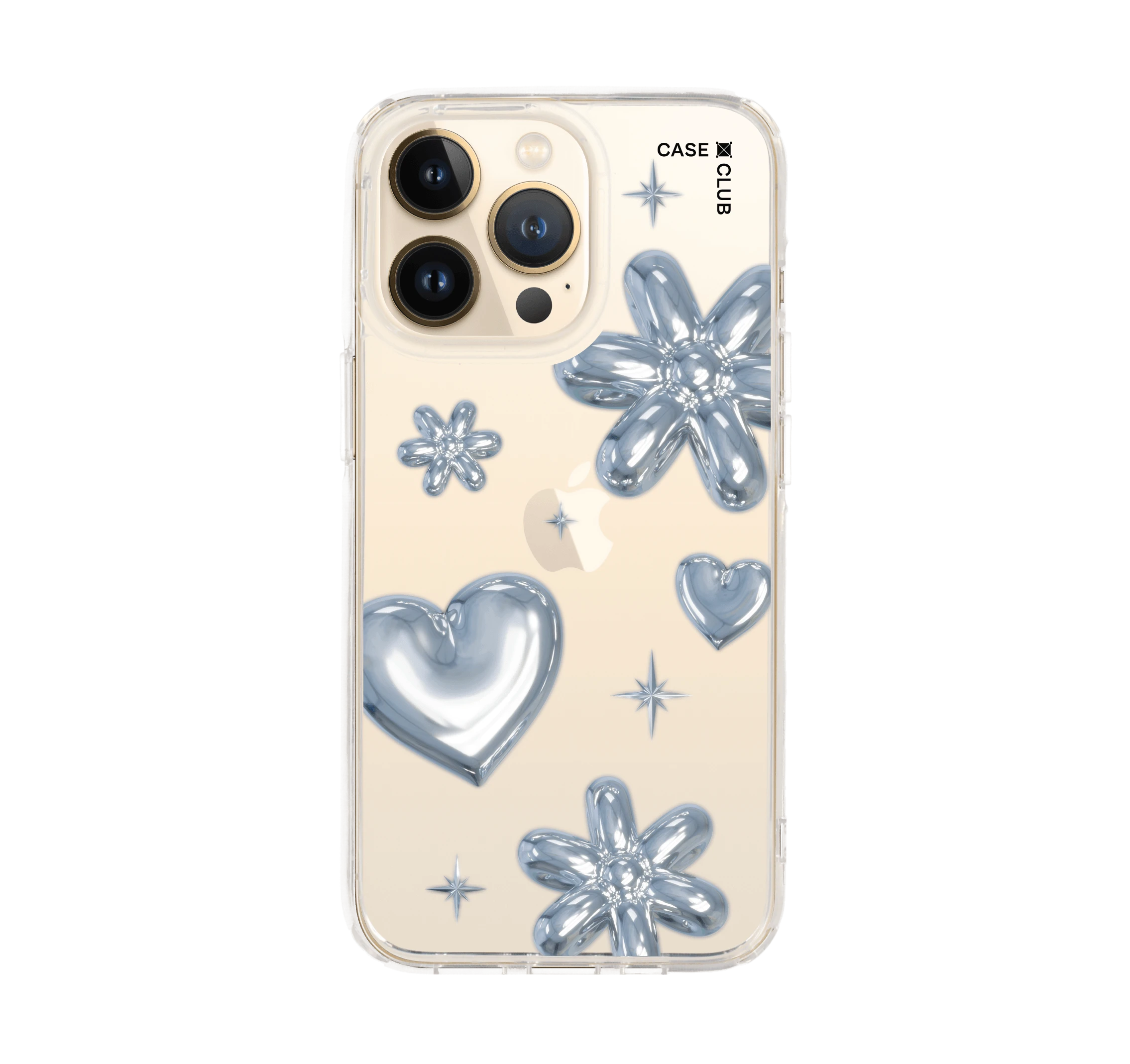 flower & heart metallic balloons